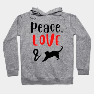 Peace Love and Black Cats Hoodie